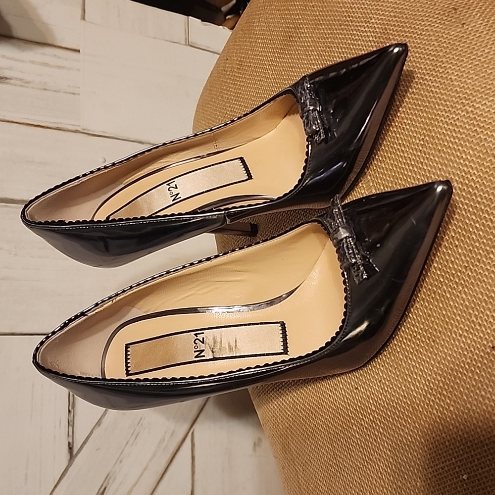 No. 21 Black Patent Leather Heels